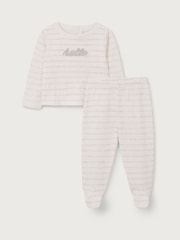 The White Company White Cotton Hello Baby Top & Leggings Set - Image 5 of 5