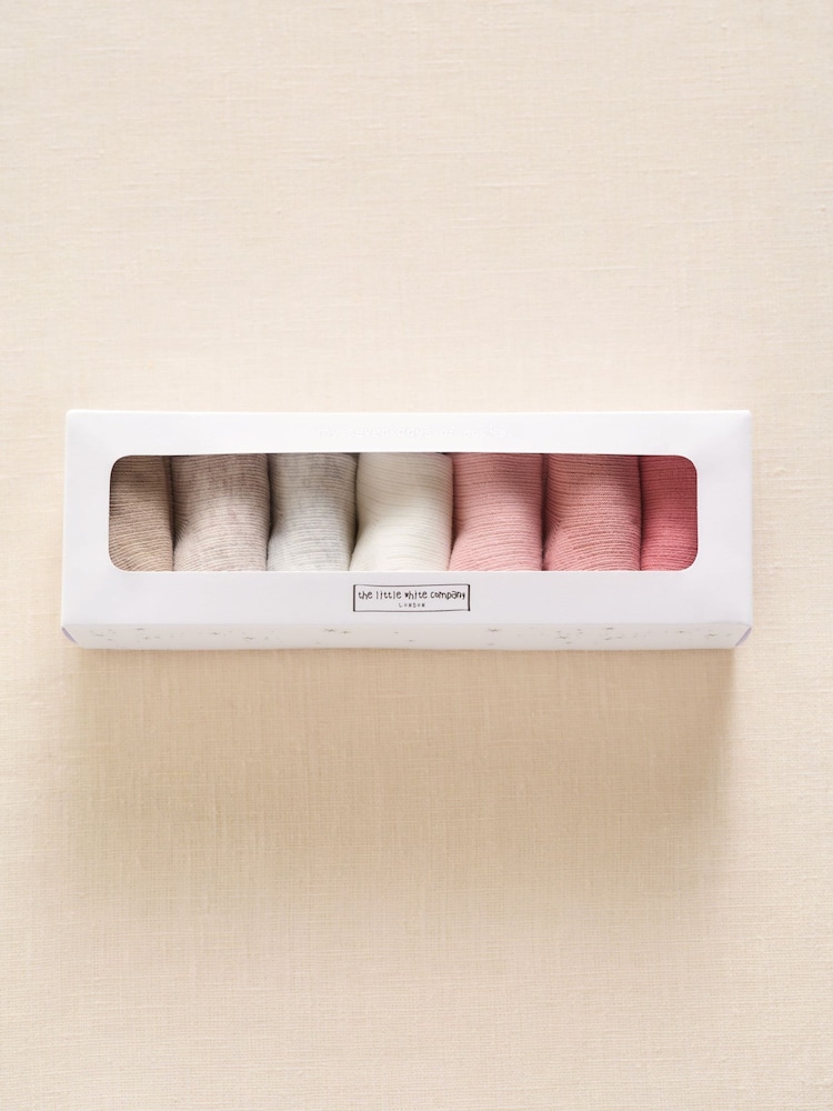 The White Company Pink Cotton Blend My First Socks Gift Set - Image 2 of 4