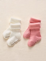 The White Company Pink Cotton Blend My First Socks Gift Set - Image 3 of 4
