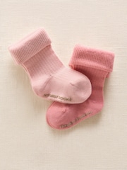 The White Company Pink Cotton Blend My First Socks Gift Set - Image 4 of 4
