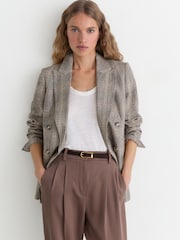 Reiss Iris Slim Suede Half-Keeper Belt - Imagen 1 de 5