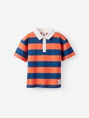 Cotton On Orange Jersey Rugby Short Sleeve Polo Shirt - Image 1 of 2