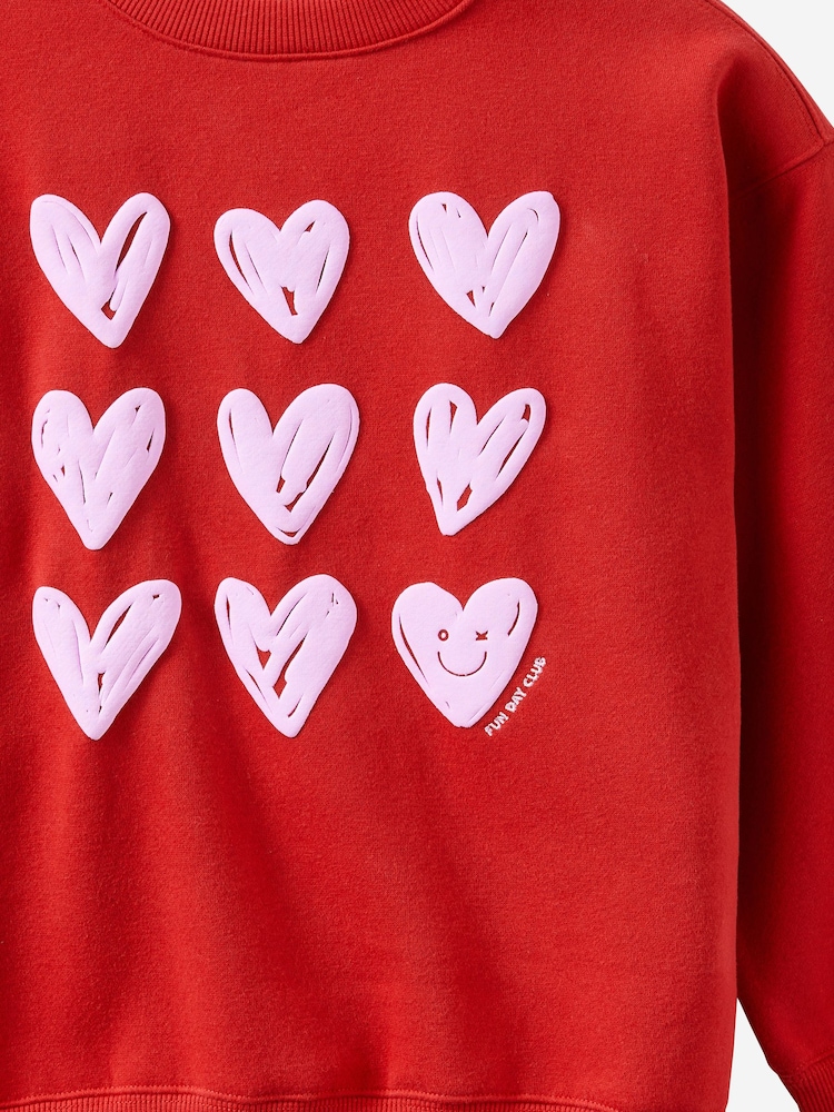 Cotton On Red Sammy Oversized Crew Top - Image 2 of 3