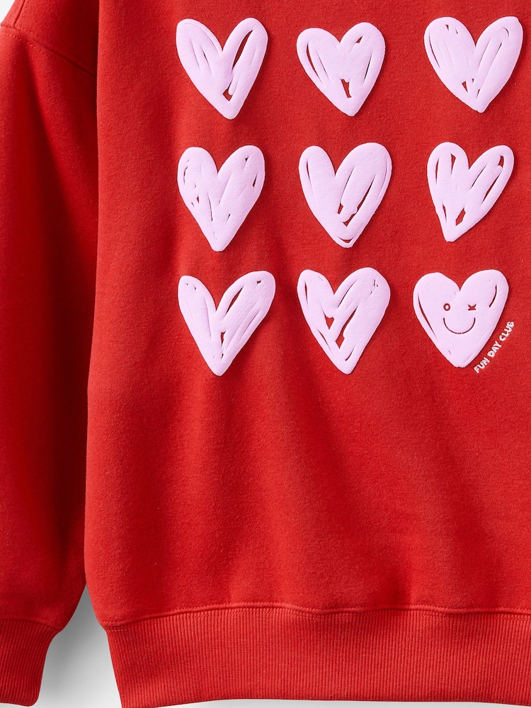 Cotton On Red Sammy Oversized Crew Top - Image 3 of 3