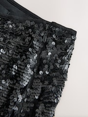 Қара - Sequin Velvet Mini Skirt - 8суретінің 8 суреті