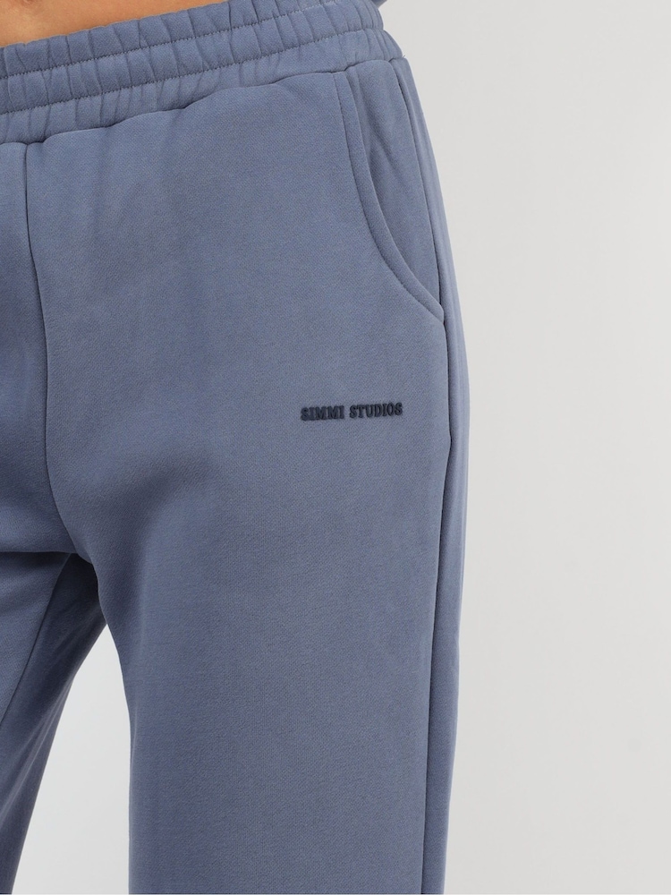 Albastru deschis - Simmi London Colby Simmi Studios Essentials Flared Trousers - Imaginea 5 din 5