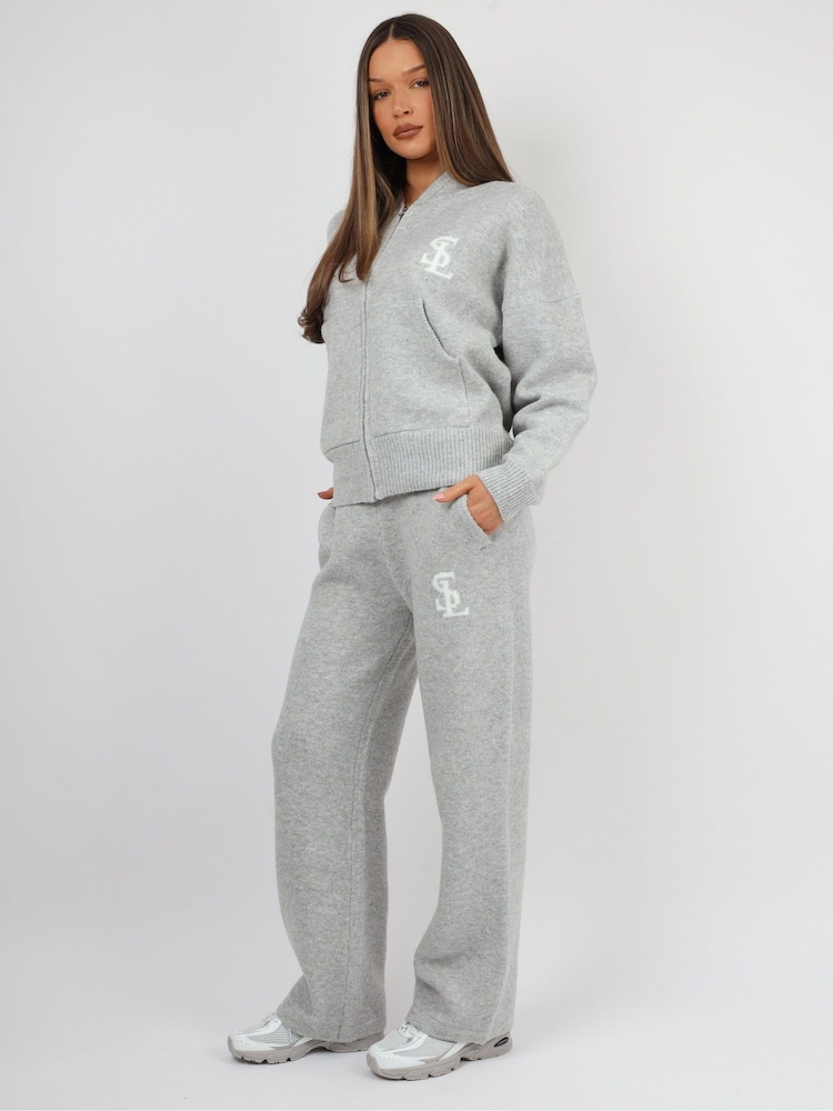 Simmi London Grey Romy Simmi Studios Chunky Knit Hoodie - Image 2 of 4 Simmi London Grey Romy Simmi Studios Chunky Knit Hoodie - Image 2 of 4