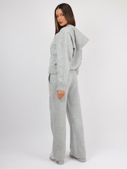 Simmi London Grey Romy Simmi Studios Chunky Knit Hoodie - Image 3 of 4