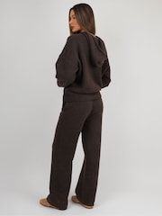 Simmi London Brown Romy Simmi Studios Chunky Knit Hoodie - Image 3 of 4