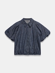 Mint Velvet Blue Paisley Denim Shirt - Image 6 of 7