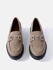 Mint Velvet Natural Emery Suede Chunky Loafers - Image 3 of 5