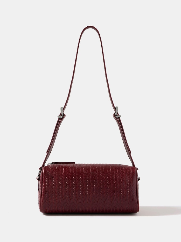 Mint Velvet Red Matilda Leather Shoulder Bag - Image 1 of 4