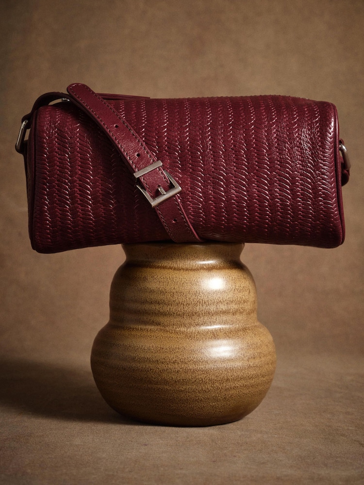 Mint Velvet Red Matilda Leather Shoulder Bag - Image 2 of 4