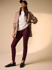 Burgundy Red Ponte Stirrup Leggings - Image 1 of 5