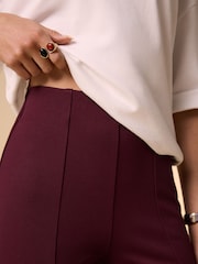 Burgundy Red Ponte Stirrup Leggings - Image 5 of 5