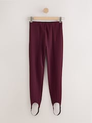Burgundy Red Ponte Stirrup Leggings - Image 6 of 8