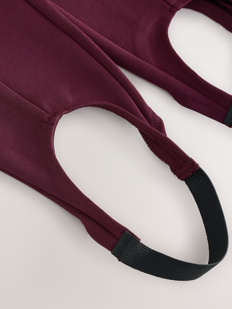 Burgundy Red Ponte Stirrup Leggings - Image 8 of 8 Burgundy Red Ponte Stirrup Leggings - Image 8 of 8