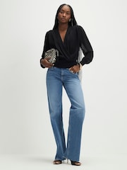 River Island Black Knitted Hybrid Long Sleeve Top - Image 3 of 4