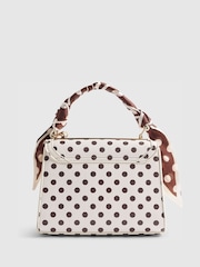 River Island Brown Polka Dot Mini Charm Tote Bag - Image 2 of 6
