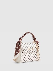 River Island Brown Polka Dot Mini Charm Tote Bag - Image 3 of 6
