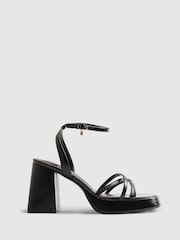 River Island Black Block Heel Cross Strap Sandals - Image 2 of 6