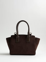 River Island Brown Faux Suede Winged Cross-Body Bag - Image 3 of 5