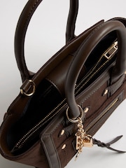 River Island Brown Faux Suede Winged Cross-Body Bag - Image 5 of 5