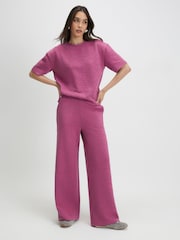 River Island Pink Floral Textured Boxy T-Shirt - Image 1 of 4