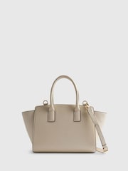River Island Cream Winged Panelled Zip Tote - Image 4 of 6