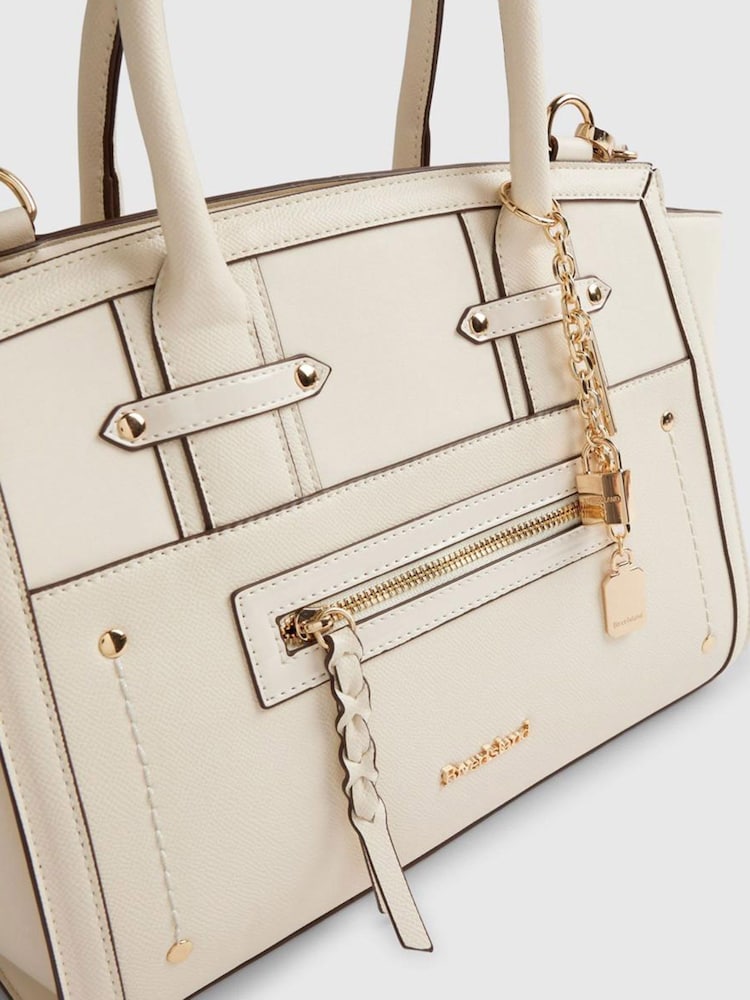 River Island Cream Winged Panelled Zip Tote - Image 6 of 6 River Island Cream Winged Panelled Zip Tote - Image 6 of 6
