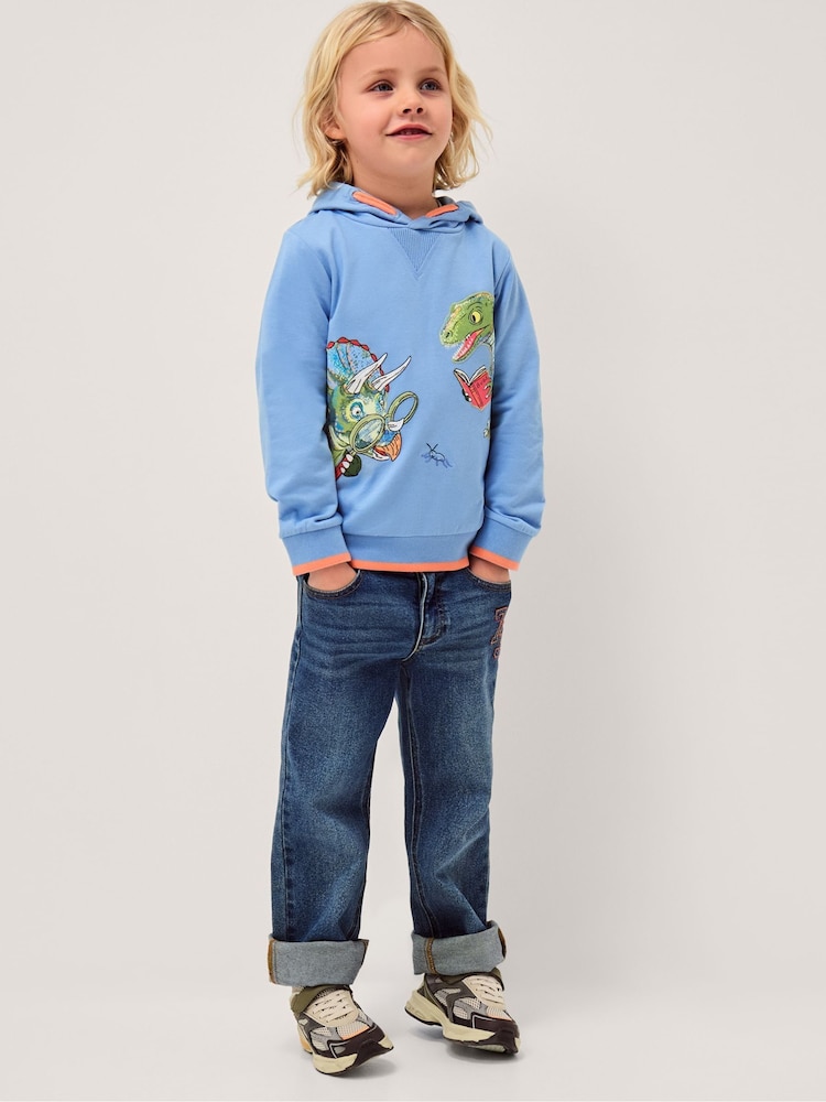 Monsoon Reading Dinosaur-hettegenser - Bilde 1 av 4