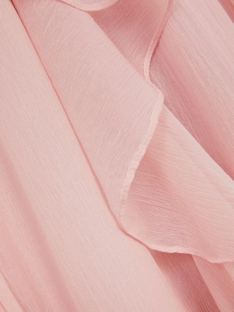 Maputlang Rosas - Damit Pang-Prom na may Halter Ruffle ng Monsoon Arizona - Larawan 4 ng 4 Maputlang Rosas - Damit Pang-Prom na may Halter Ruffle ng Monsoon Arizona - Larawan 4 ng 4