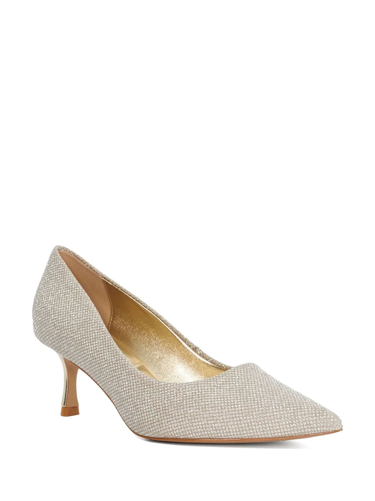 Dune London Metallic Achievable Court Shoes - Image 2 of 5