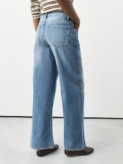 Bleu moyen/Bleu indigo - Jean en denim à jambes larges 2 Pack - Image 3 sur 7