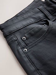Black Coated Denim Skinny Flare Jeans - Image 6 of 7