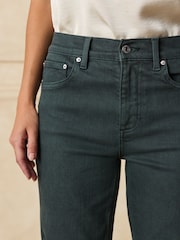 Teal Blue Mid Rise Stretch Bootcut Jeans - Image 5 of 10