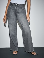Gri - Blugi Hourglass Evazat Denim - Imaginea 2 din 5