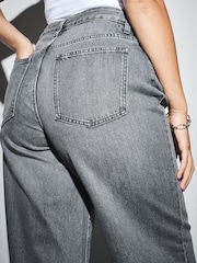 Gri - Blugi Hourglass Evazat Denim - Imaginea 4 din 5