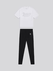 Juicy Couture Diamante Futbolka və Leqqins Dəsti - 8şəkildən 6 şəkil