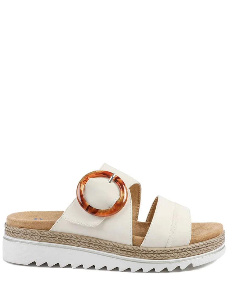 Pavers Beige Adjustable Fitting Sandals - Image 1 of 5 Pavers Beige Adjustable Fitting Sandals - Image 1 of 5