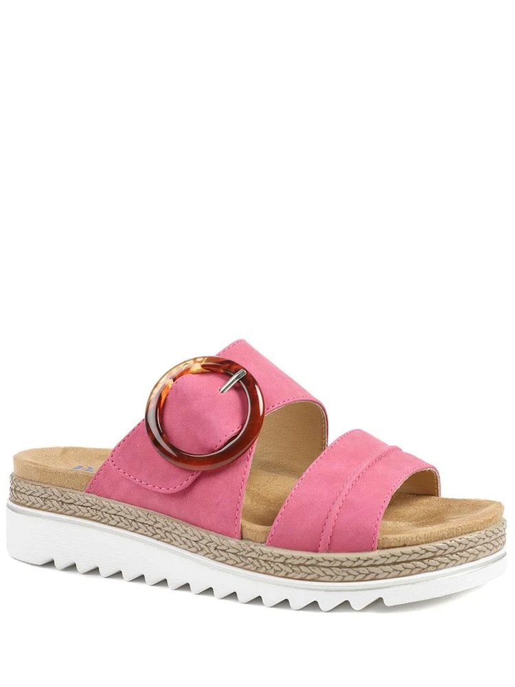 Pavers Pink Adjustable Fitting Sandals - Image 2 of 5 Pavers Pink Adjustable Fitting Sandals - Image 2 of 5