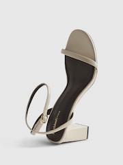 River Island Cream Regular Fit Block Heel Occasion Barely Sandals - Image 4 of 5