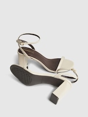 River Island Cream Regular Fit Block Heel Occasion Barely Sandals - Image 6 of 6