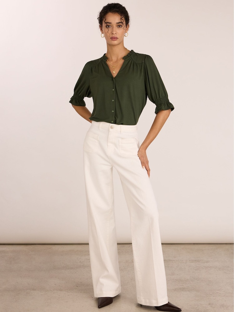 Baukjen Noa Short Sleeve Blouse - Imaginea 2 din 4