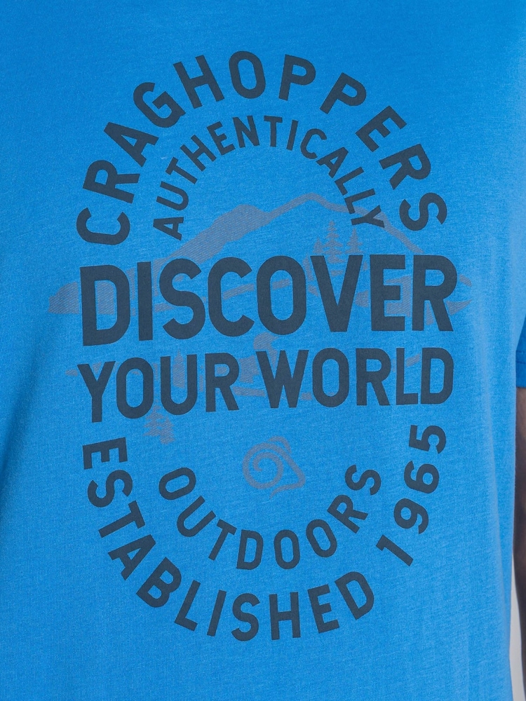 Craghoppers Blue Lucent Short Sleeved T-Shirt - Image 4 of 4 Craghoppers Blue Lucent Short Sleeved T-Shirt - Image 4 of 4