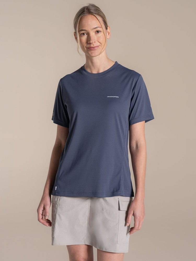 Craghoppers Grey Nosilife Solarshield+Short Sleeved T-Shirt - Image 1 of 4 Craghoppers Grey Nosilife Solarshield+Short Sleeved T-Shirt - Image 1 of 4