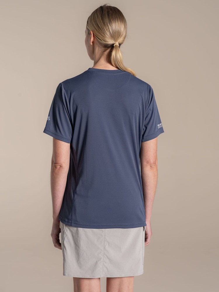 Craghoppers Grey Nosilife Solarshield+Short Sleeved T-Shirt - Image 2 of 4 Craghoppers Grey Nosilife Solarshield+Short Sleeved T-Shirt - Image 2 of 4