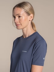 Craghoppers Grey Nosilife Solarshield+Short Sleeved T-Shirt - Image 3 of 4