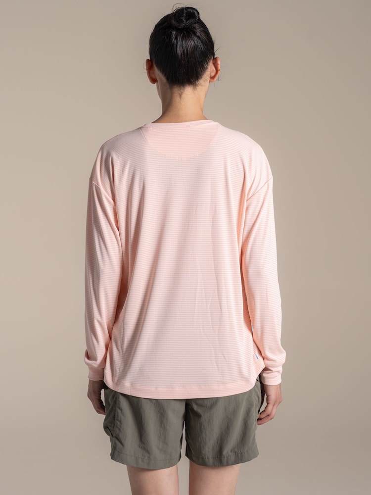 Craghoppers Pink Nosilife Solarshield+Long Sleeved T-Shirt - Image 2 of 4 Craghoppers Pink Nosilife Solarshield+Long Sleeved T-Shirt - Image 2 of 4