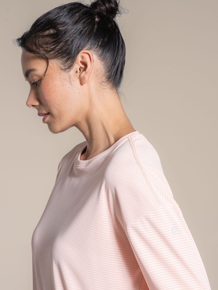 Craghoppers Pink Nosilife Solarshield+Long Sleeved T-Shirt - Image 4 of 4 Craghoppers Pink Nosilife Solarshield+Long Sleeved T-Shirt - Image 4 of 4